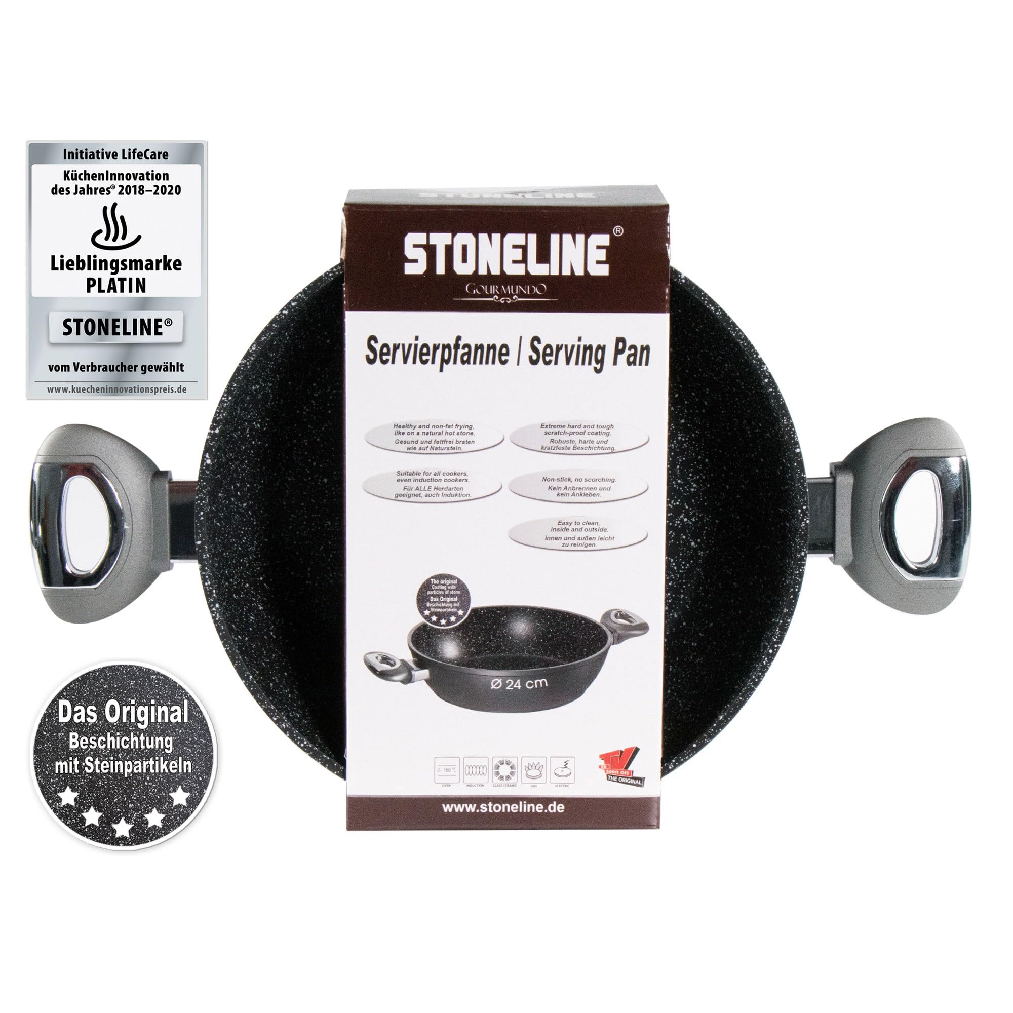 stoneline-gourmundo-servierpfanne-24-cm-induktionsgeeignet-mit-stein-antihaftbes image 6