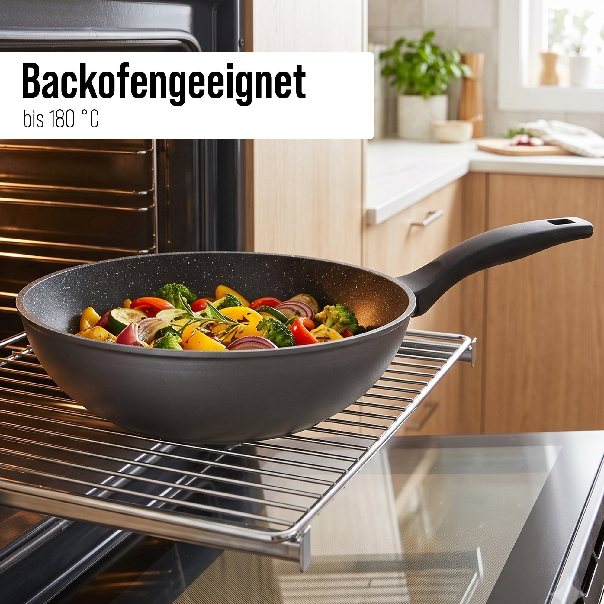 stoneline-wok-30-cm-4-3-l-antihaft-steinpartikel-induktion image 7