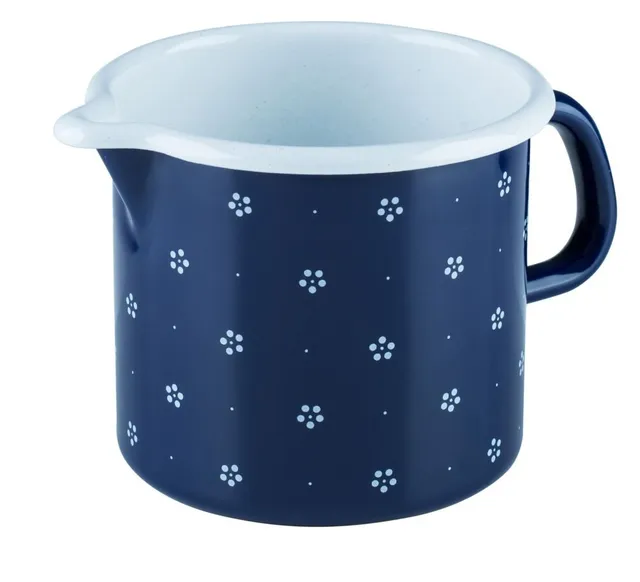 riess-schnabeltopf-0040-073-12-cm-1-0-l-bl-mchenblau-emaille-mit-deckel image 1