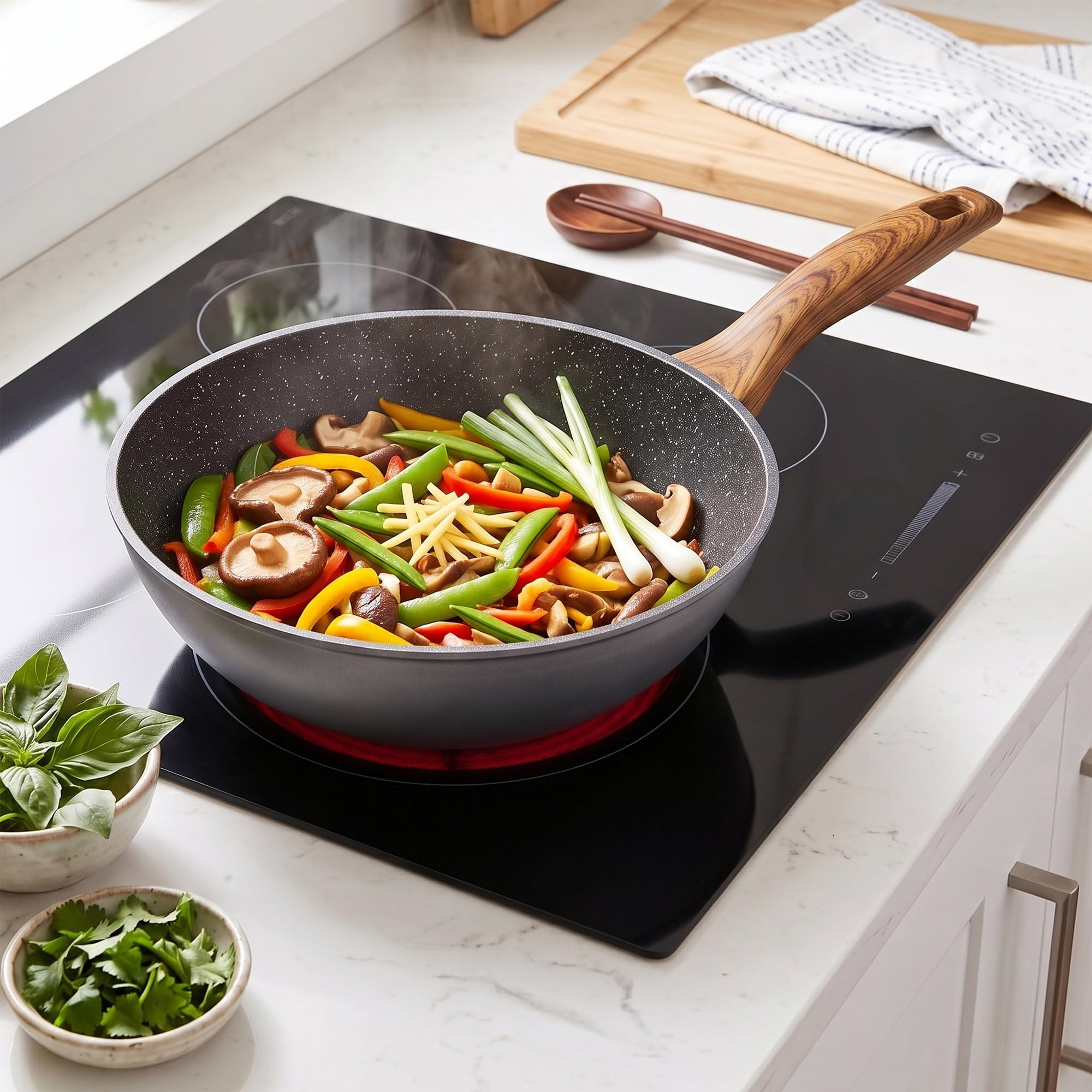 stoneline-back-to-nature-wok-30-cm-made-in-germany-mit-stein-antihaft-grau image 2
