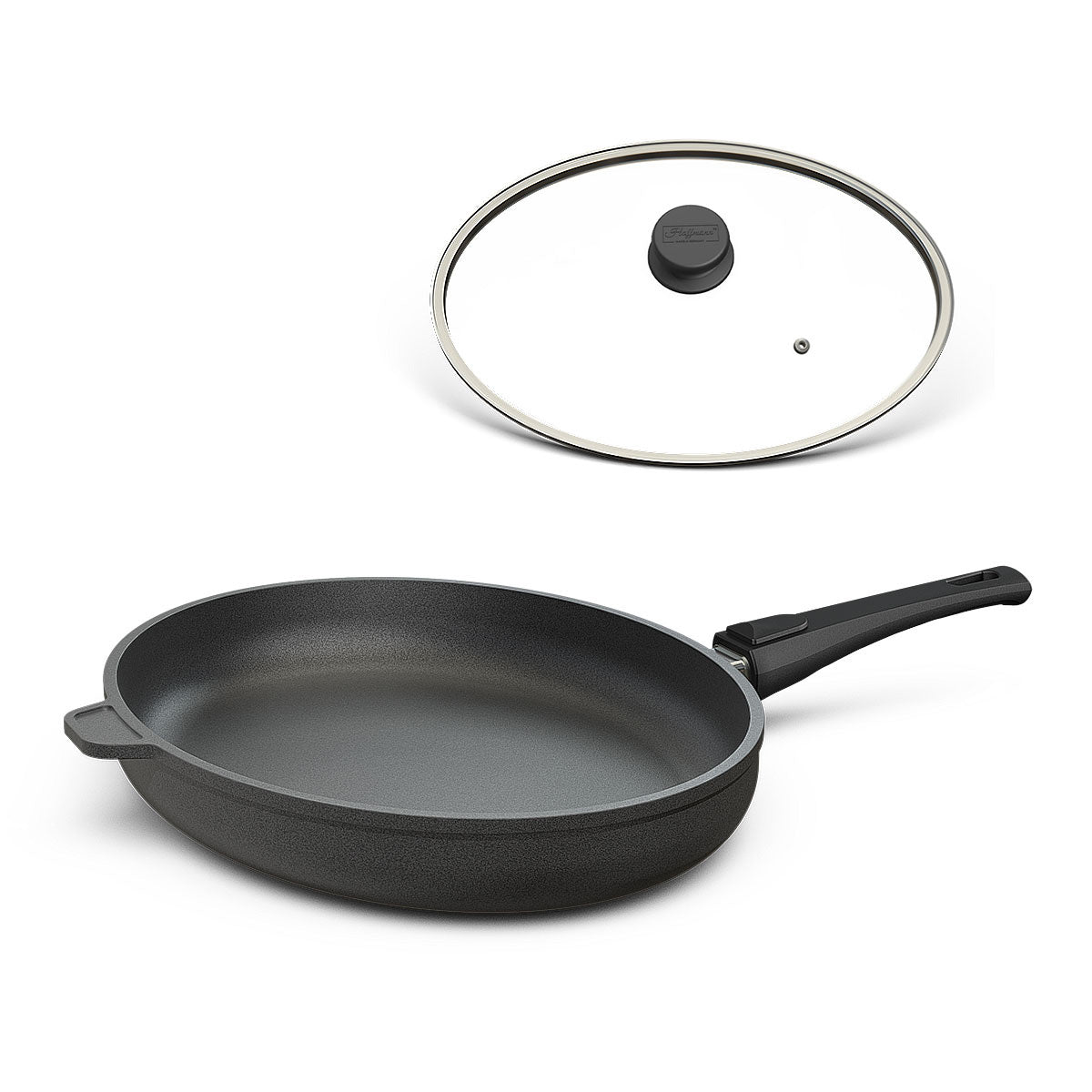 hoffmann-germany-schnitzelpfanne-fischpfanne-oval-38x28-cm-aluguss image 2