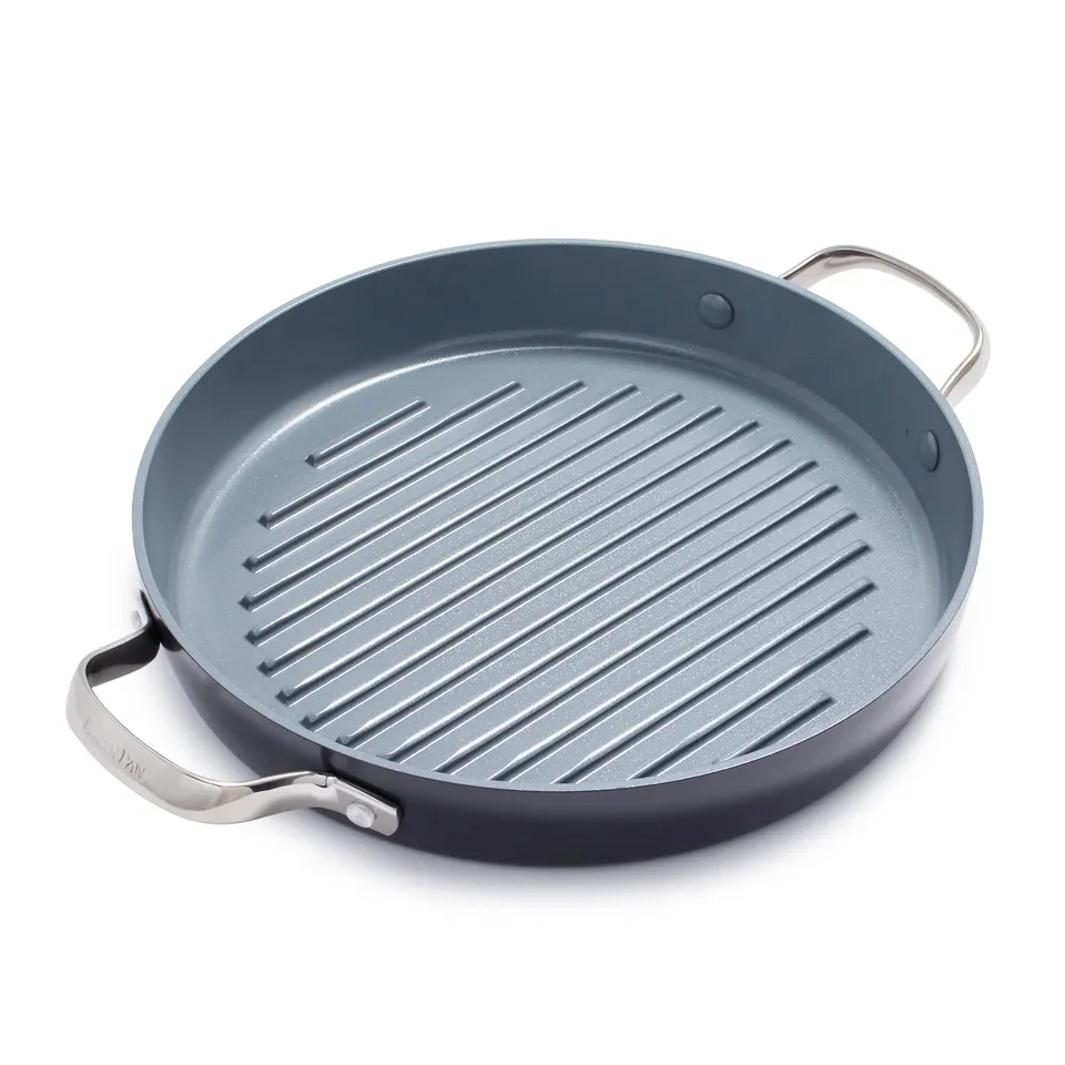 greenpan-valencia-pro-grillpfanne-28-cm-rund-pfas-frei-harteloxiert-grau image 1