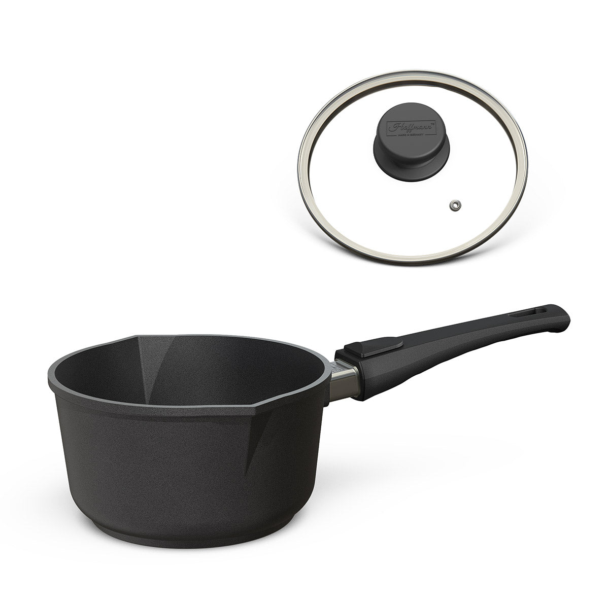 hoffmann-germany-klassik-stieltopf-18-cm-mit-2-ausgie-ern-aluguss image 2