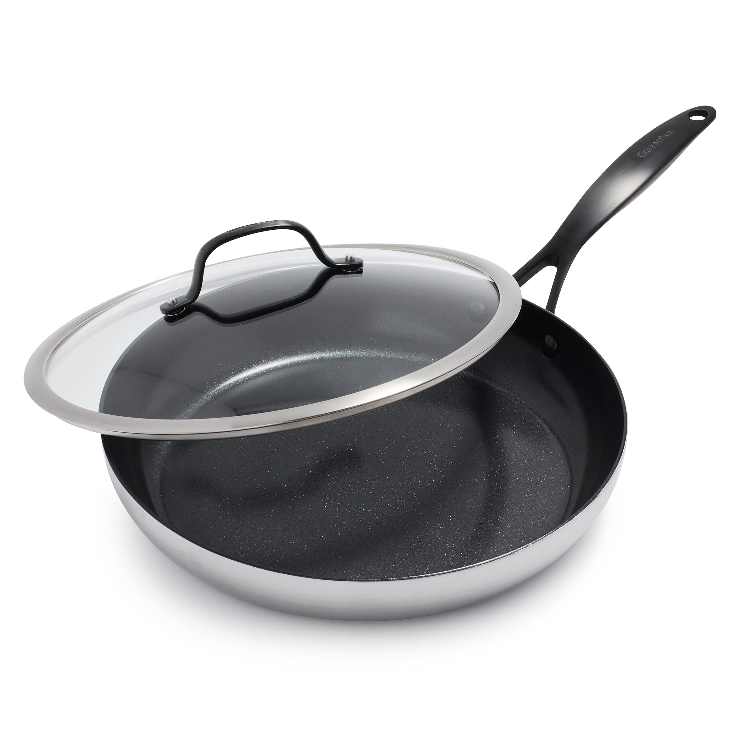 greenpan-venice-pro-noir-bratpfanne-30-cm-silber-3-lagiger-edelstahl-pfas-frei-i image 1