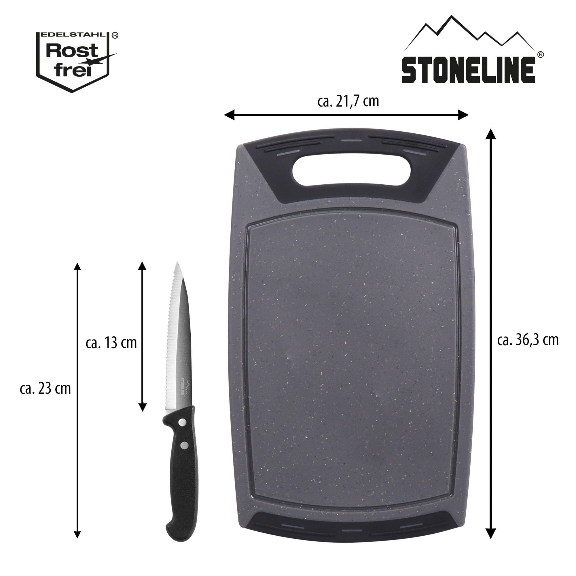 stoneline-allzweckmesser-mit-wellenschliff-13-cm-schneidebrett-36-x-22-cm-set-2- image 2