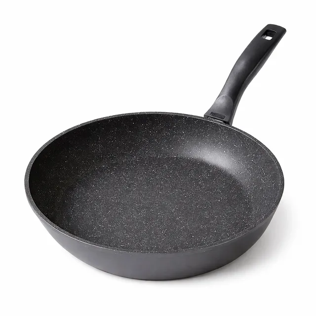 stoneline-schmorpfanne-28-cm-3-3-l-hoher-rand-aluguss-mit-steinpartikeln-grau image 1