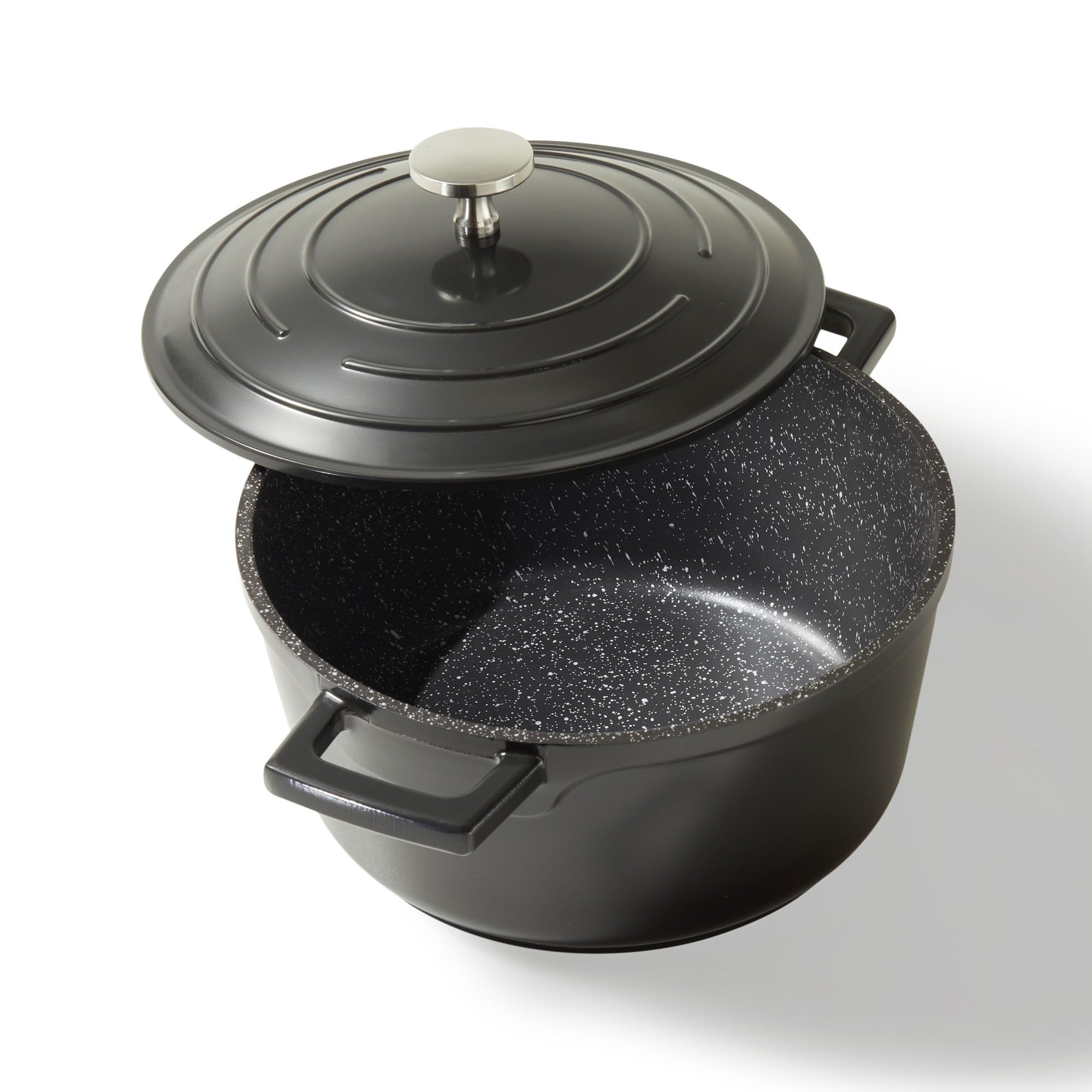 stoneline-cocotte-br-ter-mit-deckel-20-cm-2-6-l-aluguss-antihaft-topf-schwarz image 1