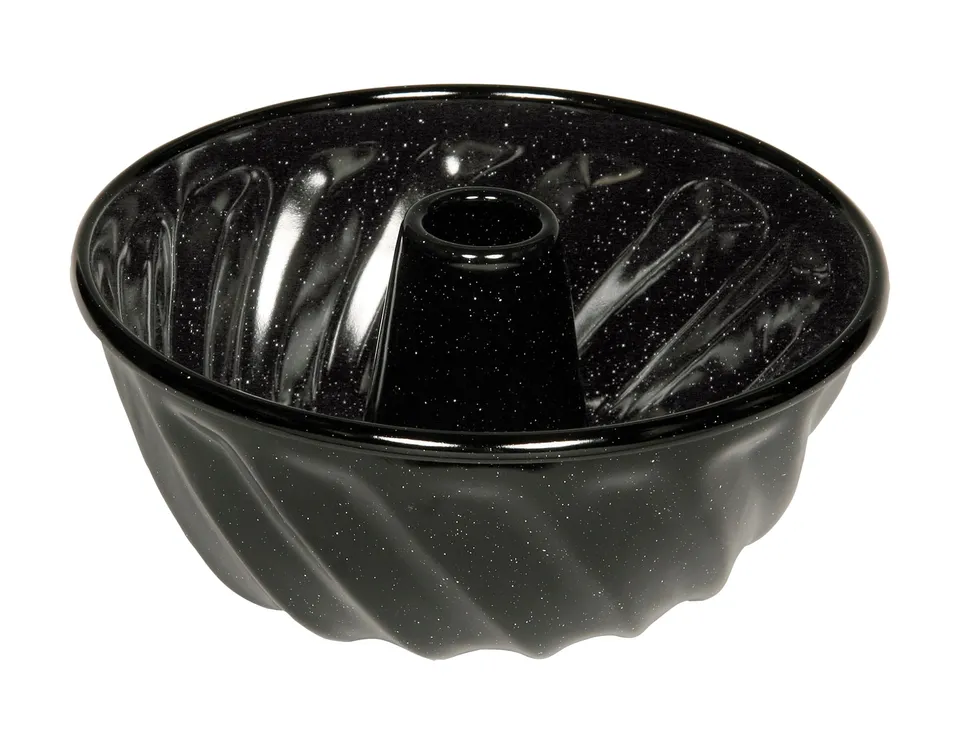 riess-0495-022-gugelhupfform-22-classic-emaille-schwarz-2-0-liter image 1